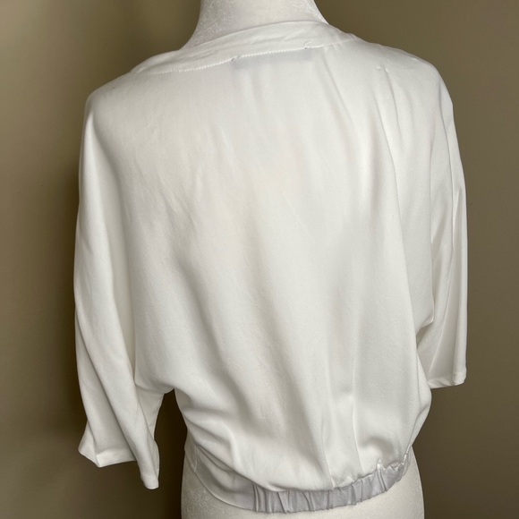 Abercrombie Women's White Button-Down Top Tie Front XS - Picture 11 of 15